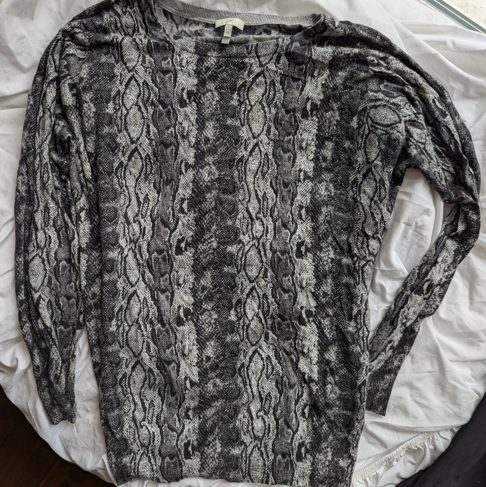 Joie Cienna Python Print Wool Cashmere Blend Swea… - image 4